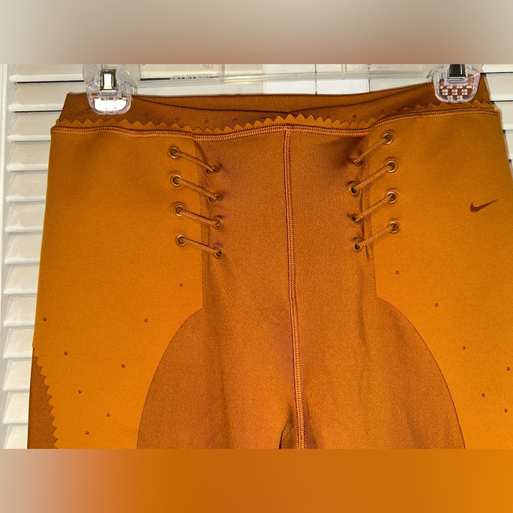 Nike Dri-Fit Burnt Sienna Orange Cowgirl Training Yoga Sports Leggings Pants M - Picture 4 of 8